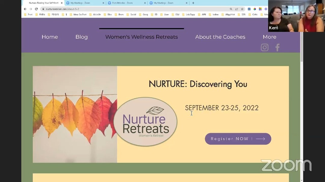 Do you feel depleted?
.
Are you living an authentic life?
.
Do you ever feel "guilty" for taking care of yourself?
.
Do you wish you had more self-confidence?
.
Then listen in on my chat with Kerri Davies Crean (professionally trained chef) and Christine Burrell Townsend (licensed clinical social worker) -- founders of Nurture Retreats.
.
In our talk, we talk about the importance of communing with other women during a weekend-long retreat -- with women who are on similar journeys -- to learn how to start feeding your soul.
.
On the next Nurture Retreat (Sept 23-25, 2022) -- there will be *amazing* food -- (trust me -- I've had some of Kerri's creations) -- and there will be "food for the soul" -- time during the retreat to look inside your thoughts and feelings and discover which actions to take to better nurture YOU.
.
You will get a chance to focus on yourself and re-evaluate things -- and find out who you want to be during this next chapter in your life.
.
Come spend a weekend away where you get to relax but also learn more about YOU.
.
You'll figure out how to re-priorize things so you can achieve the goals you want and deserve.
.
Find out more details about Kerri and Christine's next retreat here! 

https://www.nurturewomen.com/about-5-2